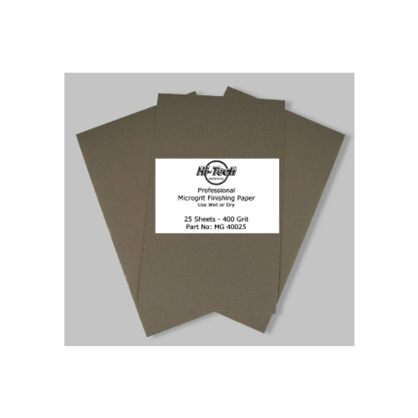 Hti Wet/Dry Finishing Paper - 400 Grit - 25 Pack - 9"X5.5" MG40025